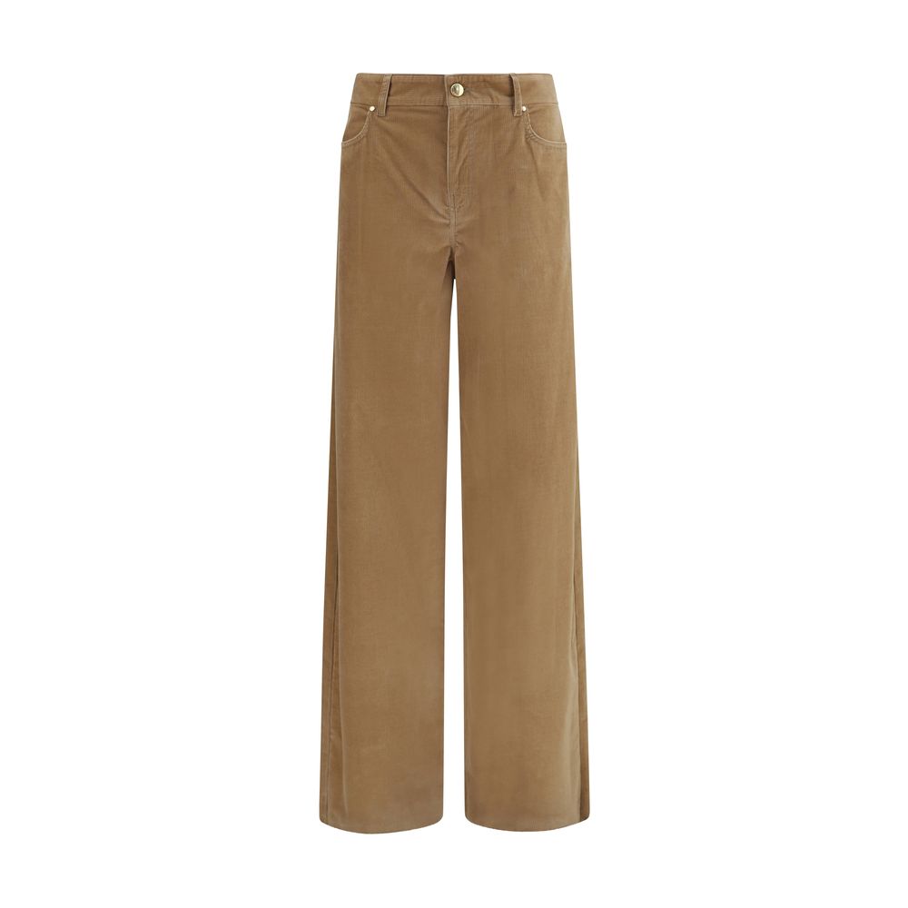 Max Mara Brown Cotton Casual Women's Pants