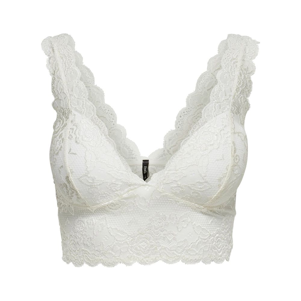 Only White Polyester Women's Bra