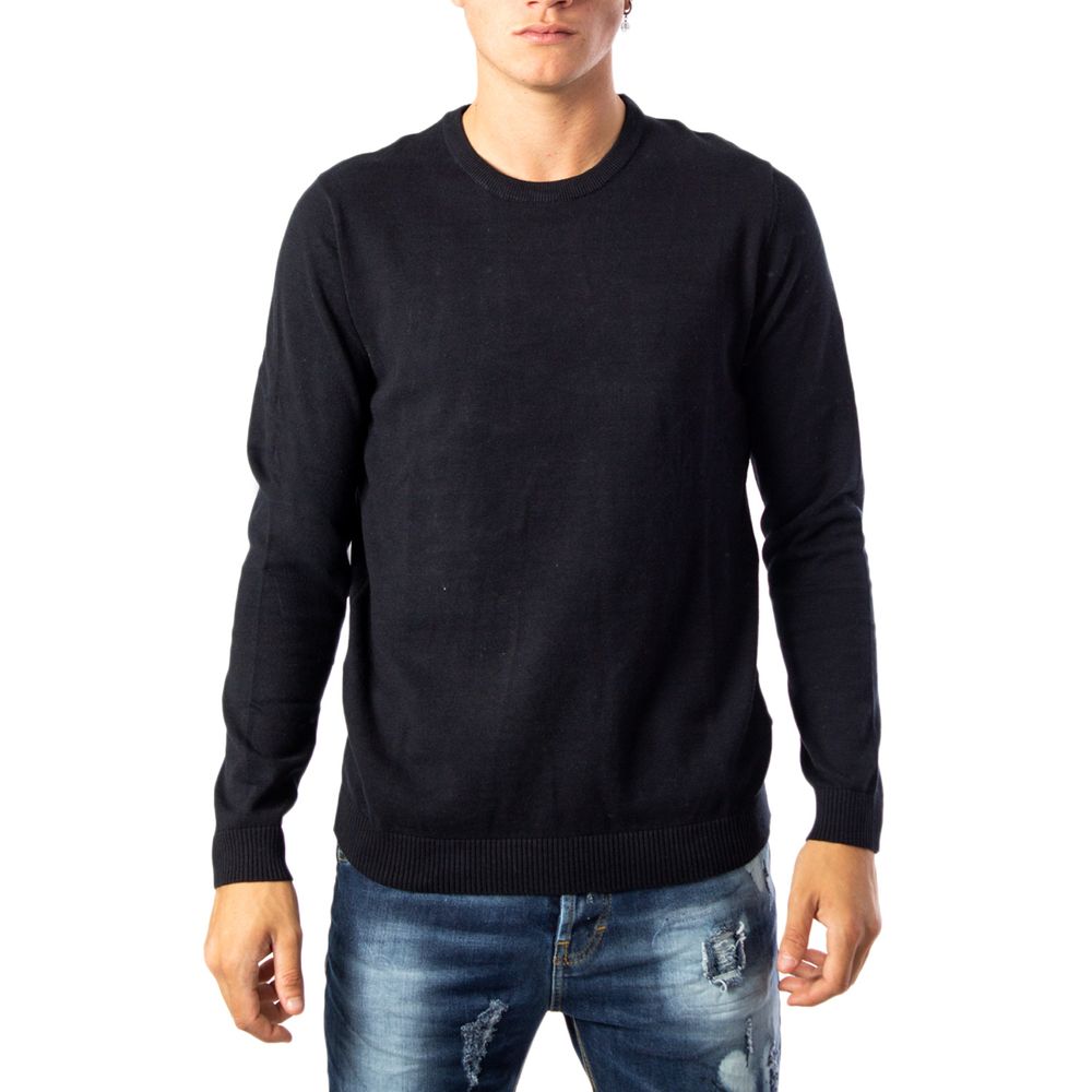 Jack Jones Black Cotton Men's Sweatshirt