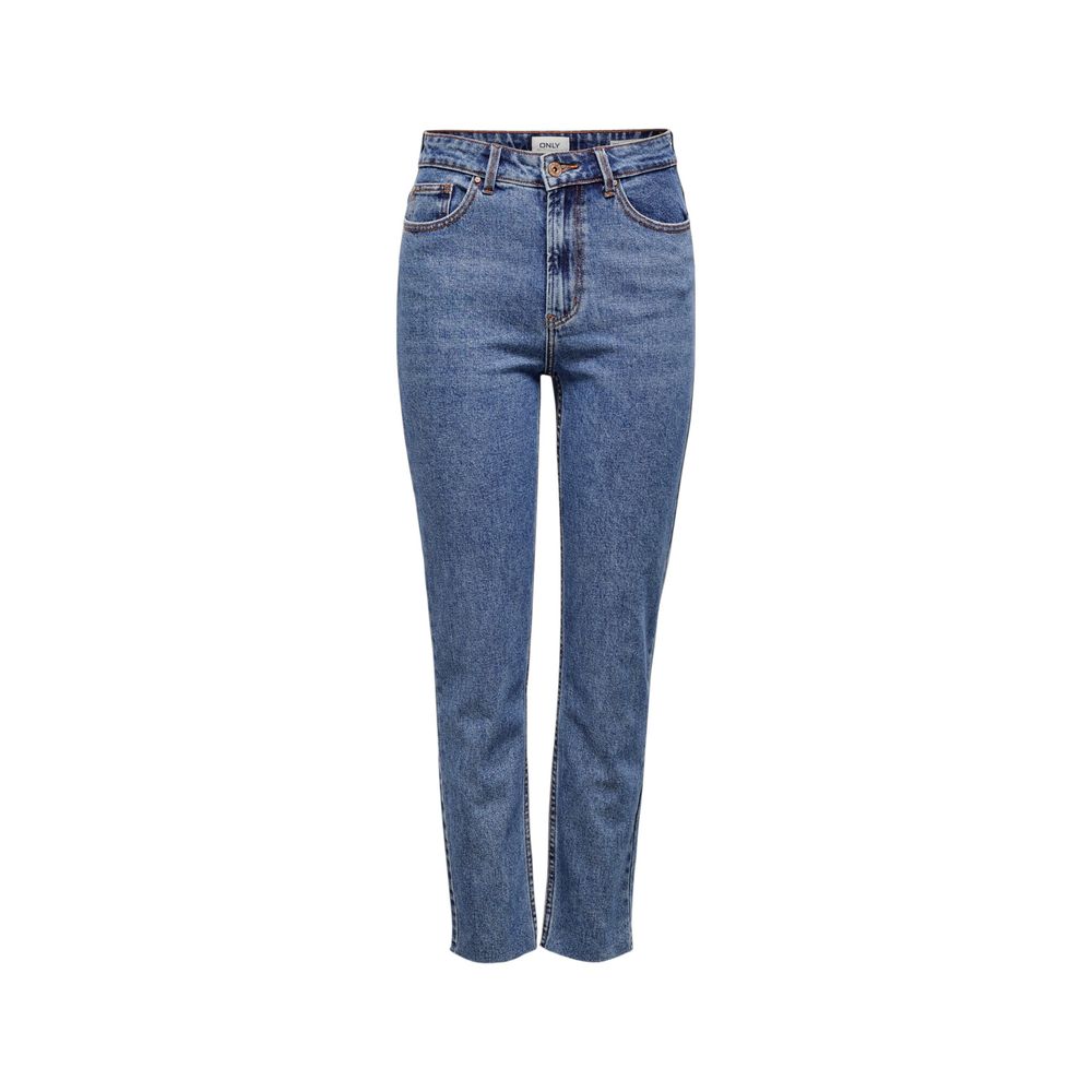 Only Blue Cotton Mom Women's Jeans