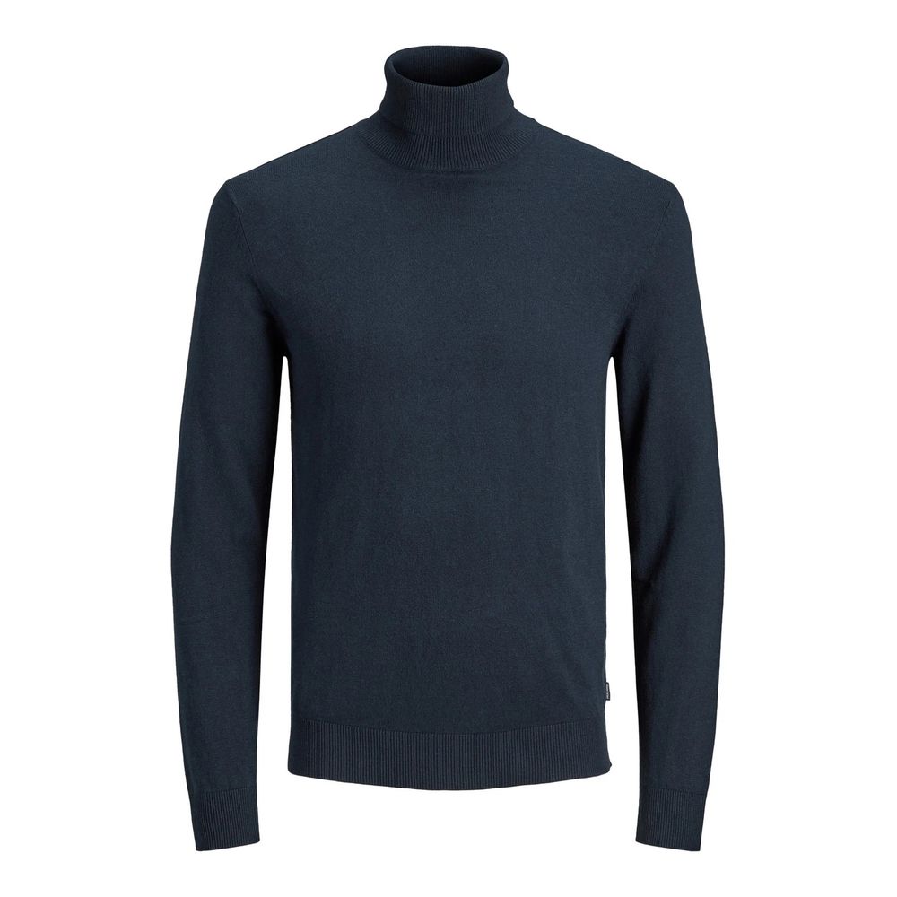 Jack Jones Blue Cotton Men's Turtleneck
