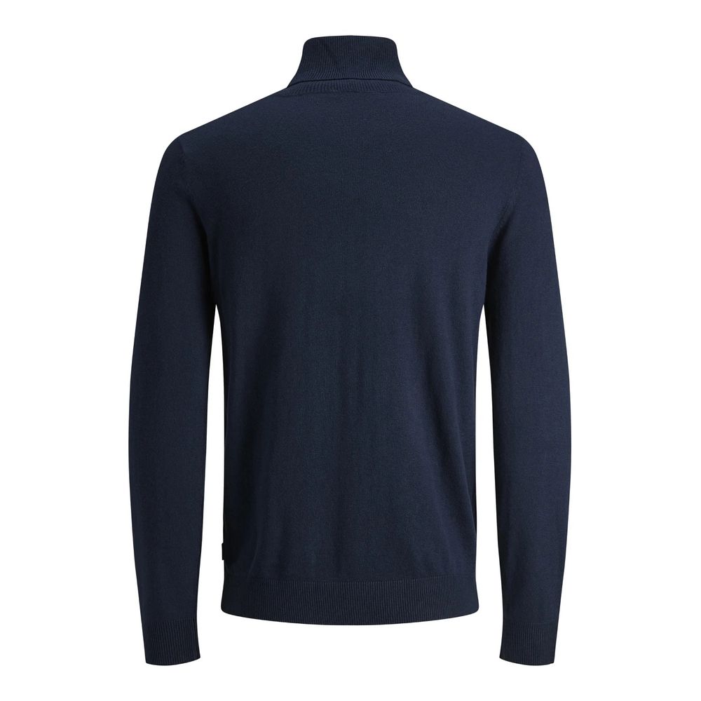 Jack Jones Blue Cotton Men's Turtleneck