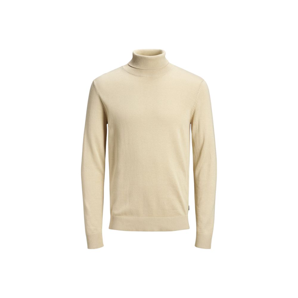 Jack Jones Beige Cotton Men's Turtleneck