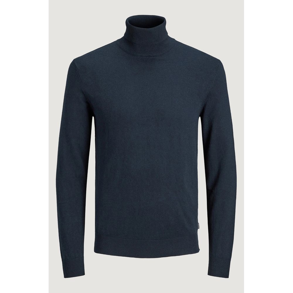 Jack Jones Blue Cotton Men's Turtleneck