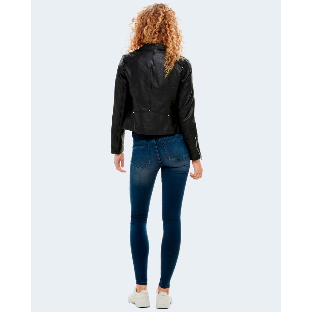 Only Black Viscose Biker Women's Jacket