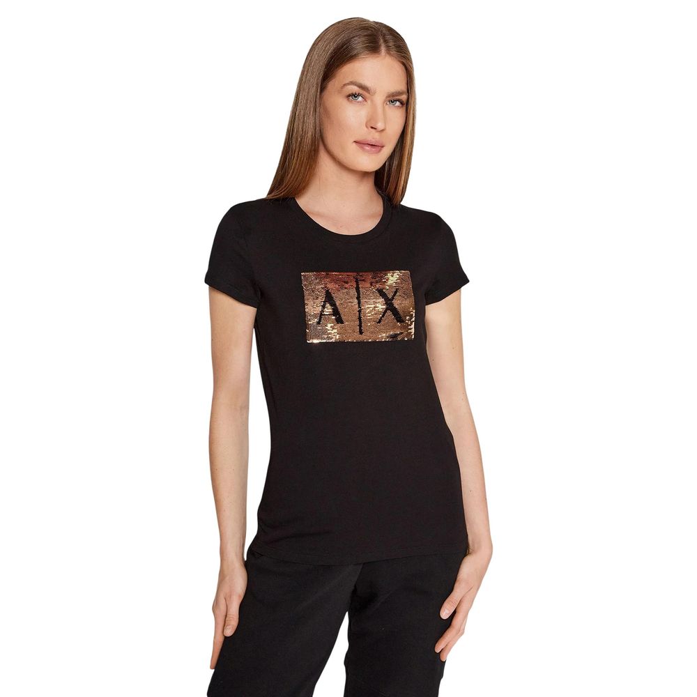 Armani Exchange Black Cotton Women's T-Shirt