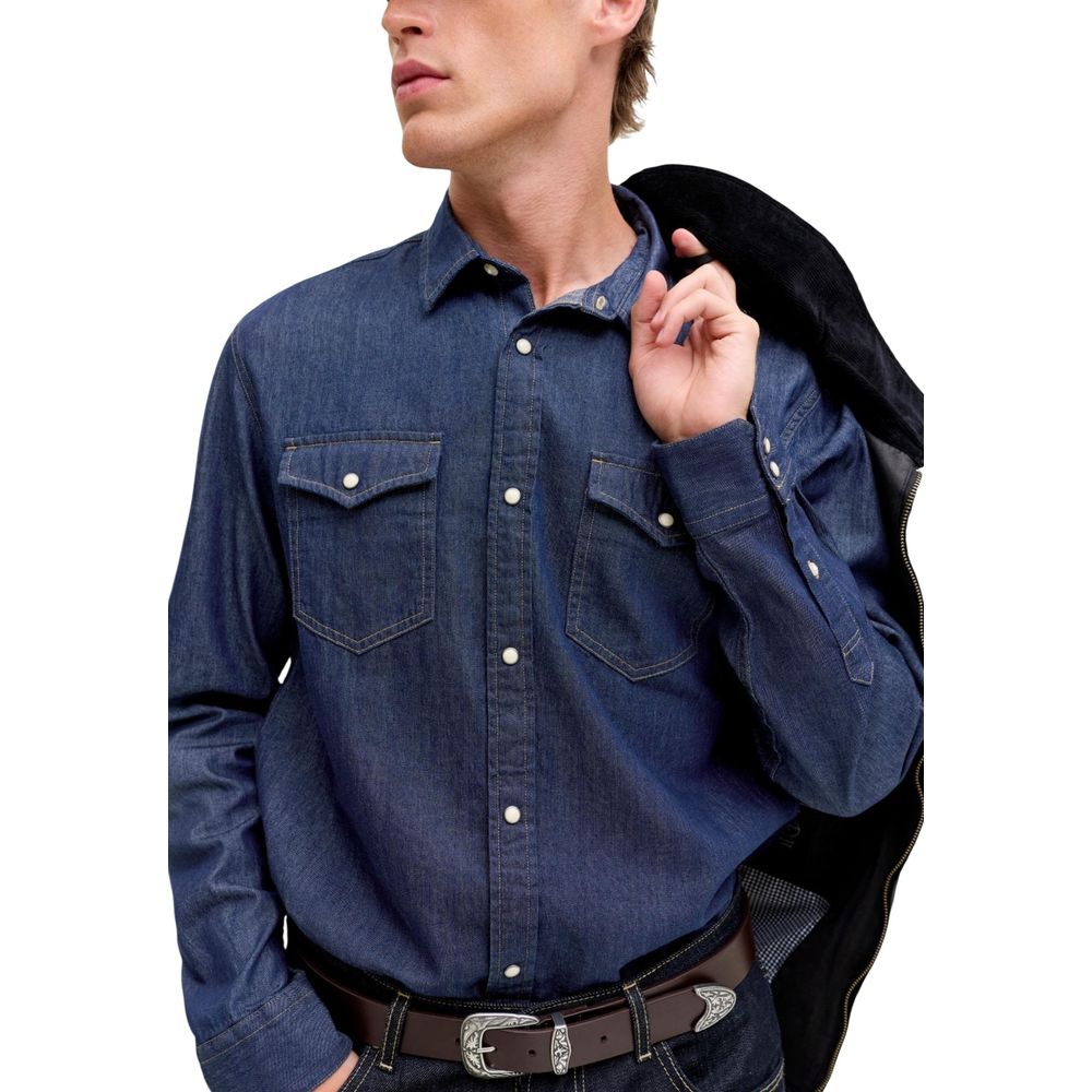 Jack Jones Blue Denim Men's Shirt