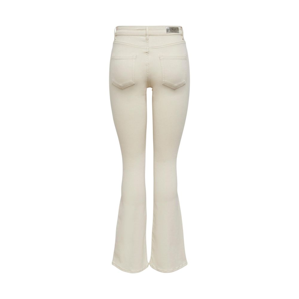 Only Cream Cotton Bootcut Women's Jeans