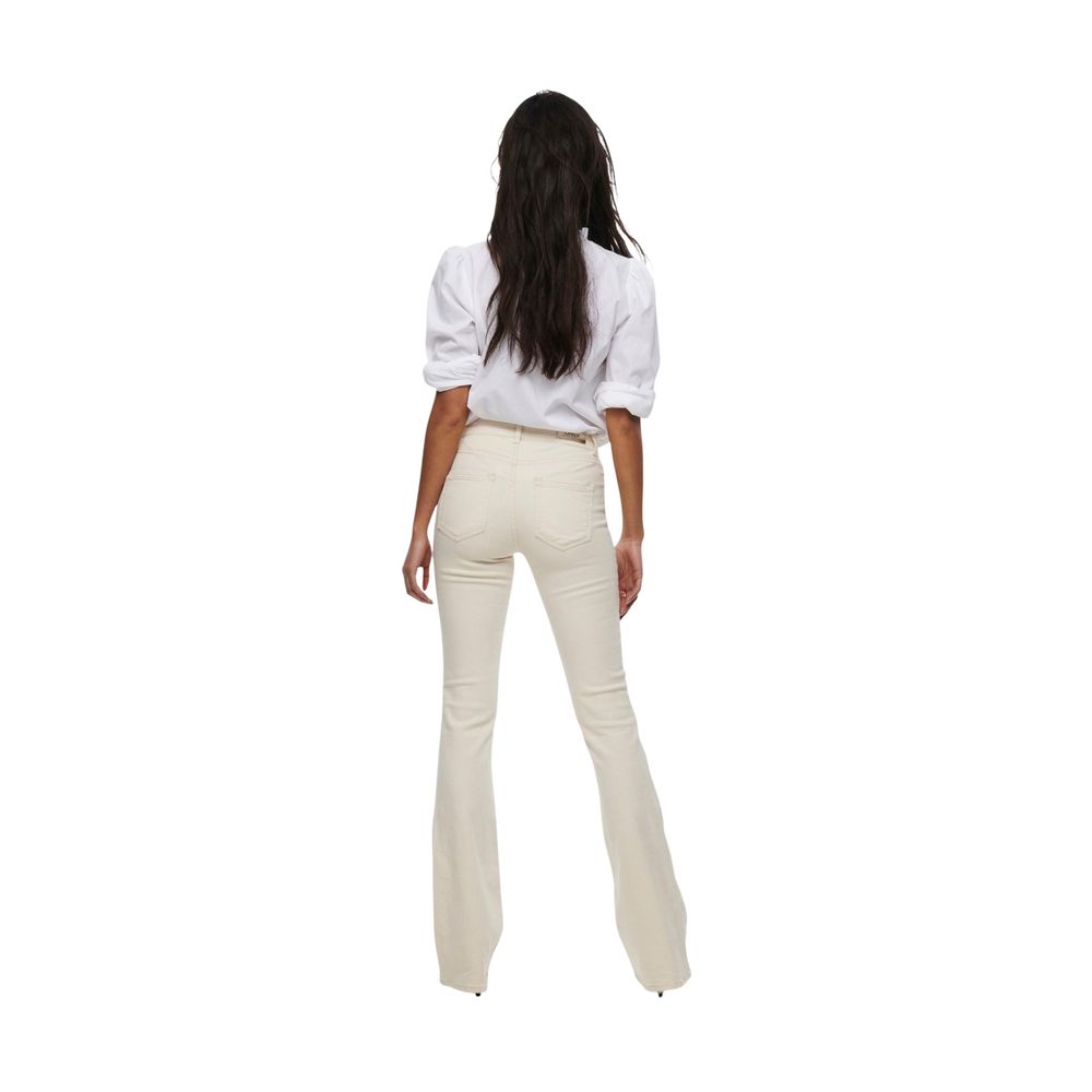 Only Cream Cotton Bootcut Women's Jeans
