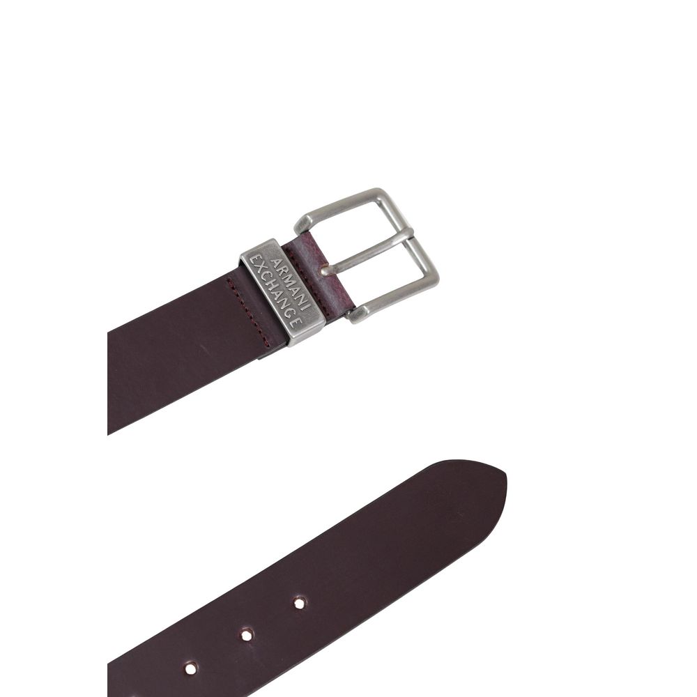 Armani Exchange Brown Leather Regular Men's Belt