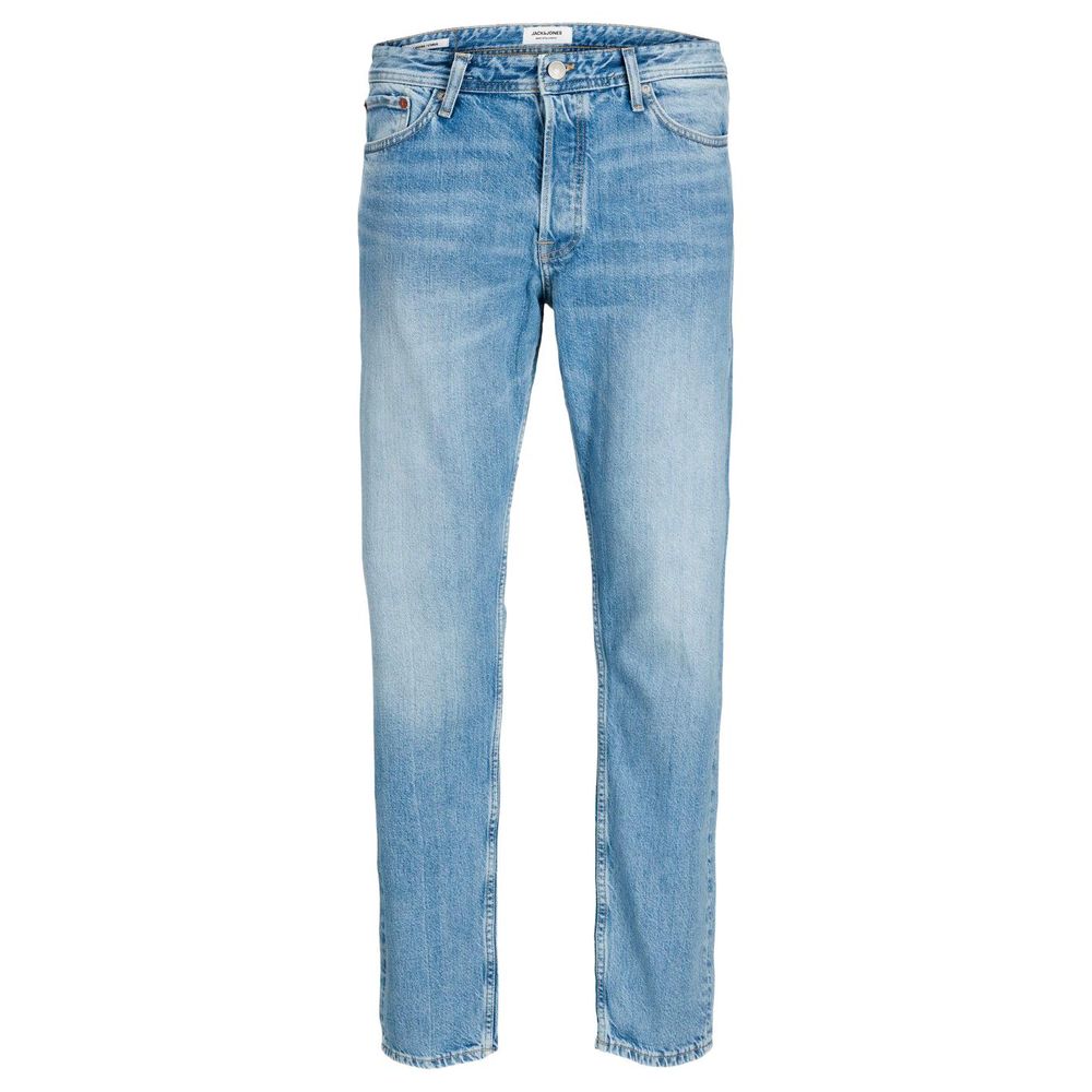 Jack Jones Blue Cotton Relaxed Fit Men's Jeans