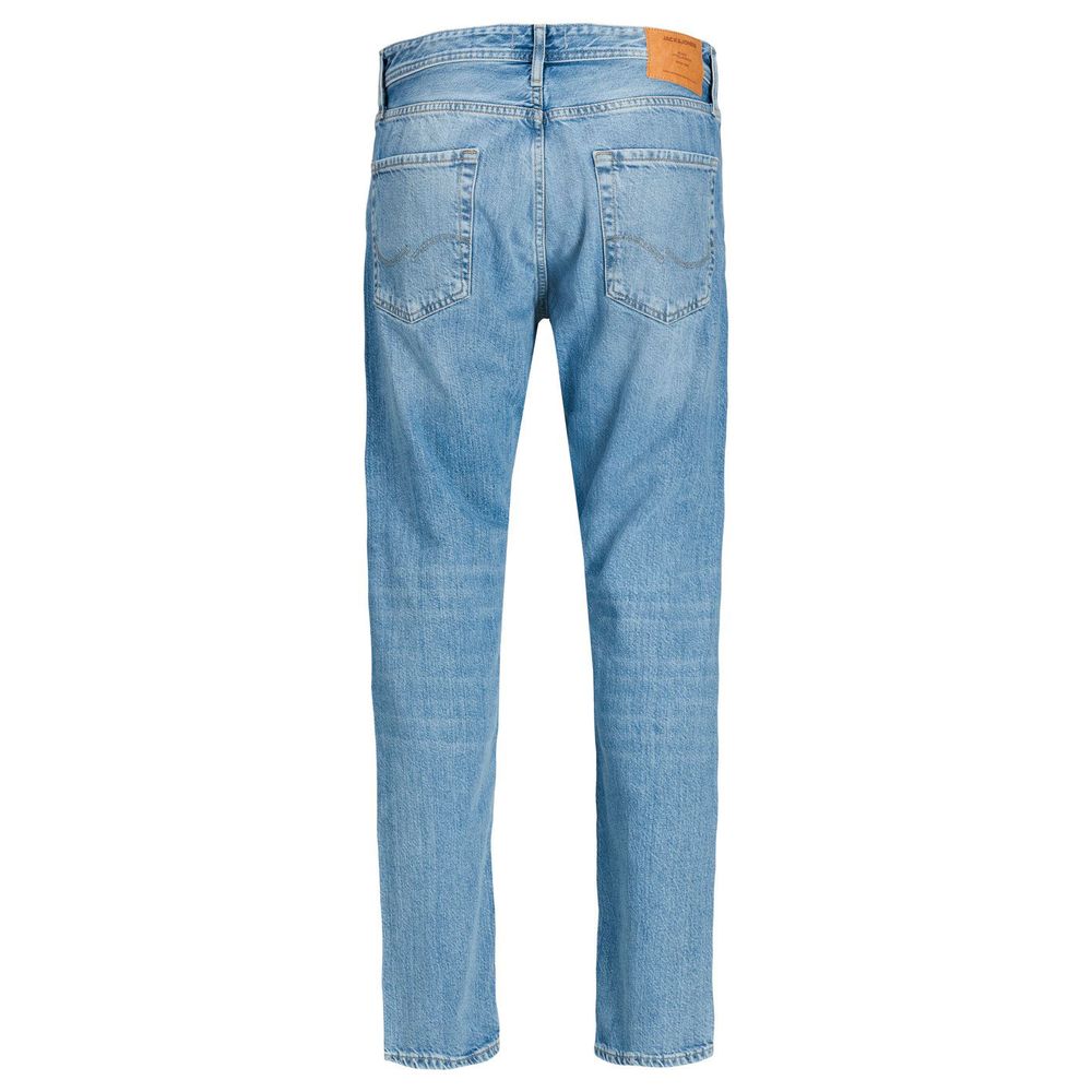 Jack Jones Blue Cotton Relaxed Fit Men's Jeans
