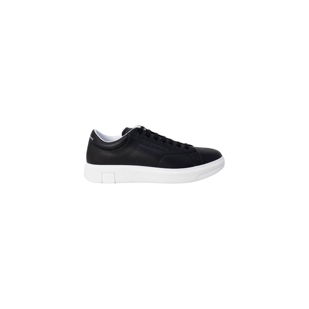 Armani Exchange Black Leather Low Top Men's Sneakers