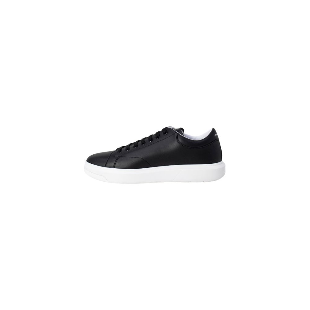 Armani Exchange Black Leather Low Top Men's Sneakers