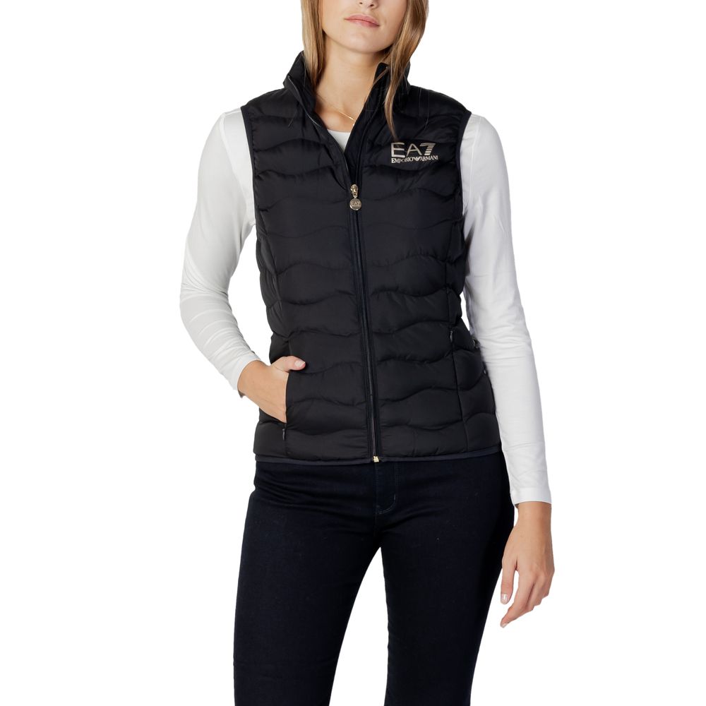 EA7 Emporio Armani Black Polyester Sleeveless Women's Jacket