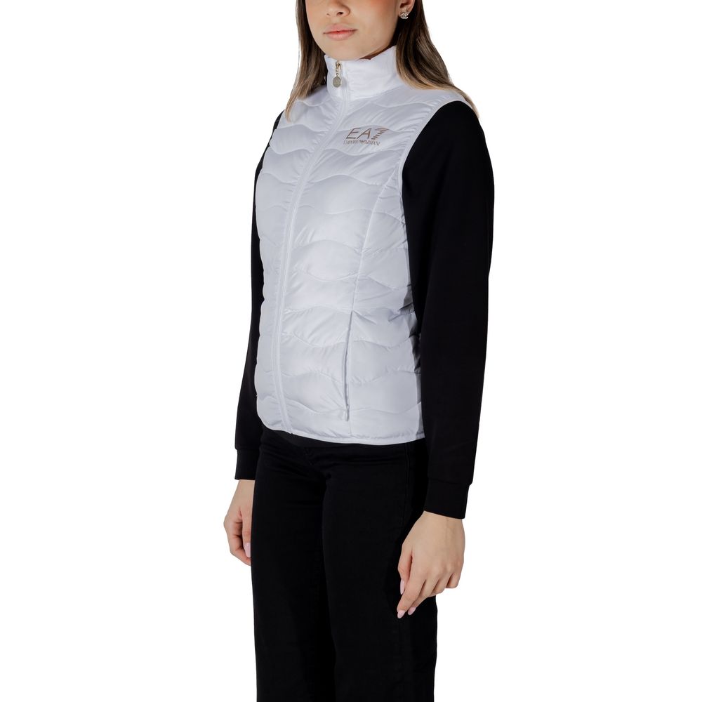 EA7 Emporio Armani White Polyester Sleeveless Women's Jacket
