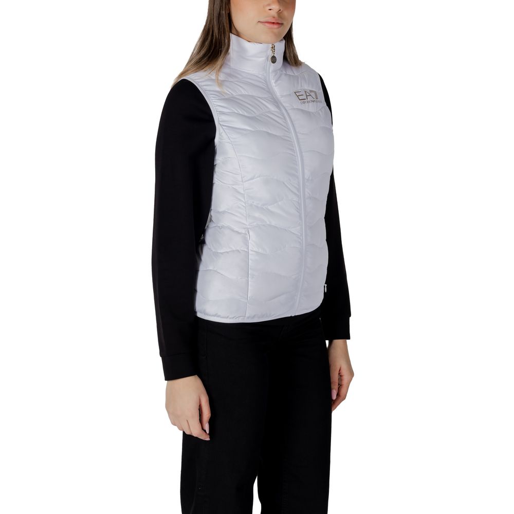 EA7 Emporio Armani White Polyester Sleeveless Women's Jacket