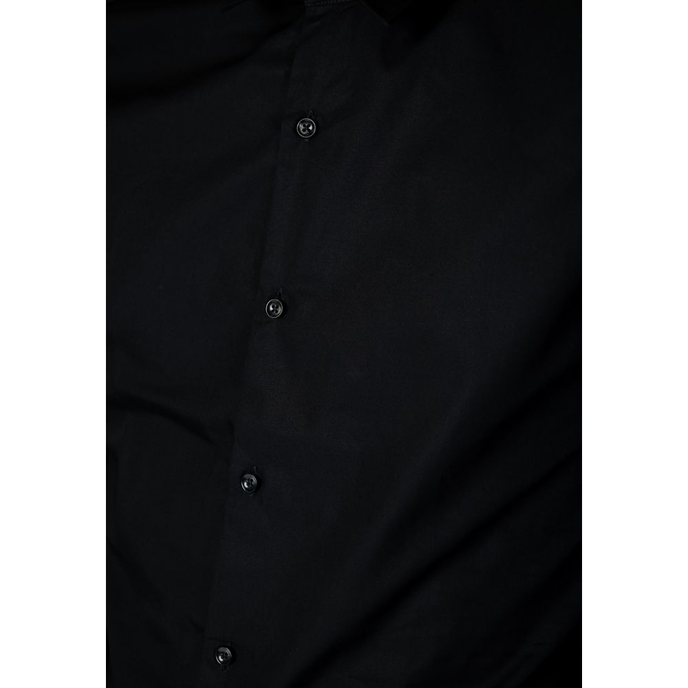 Antony Morato Black Cotton Dress Men's Shirt