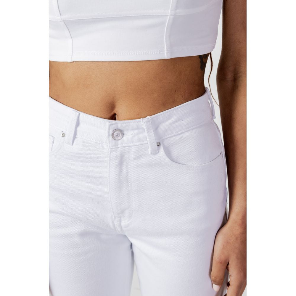 Only White Cotton Mom Women's Jeans