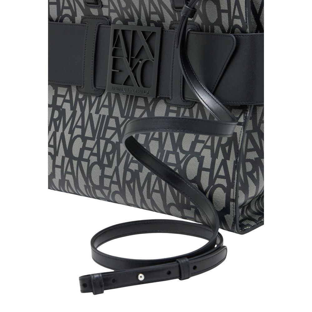 Armani Exchange Black Cotton Women's Handbag