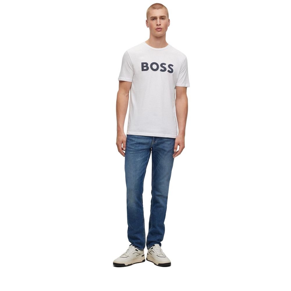 Hugo Boss White Cotton Men's T-Shirt