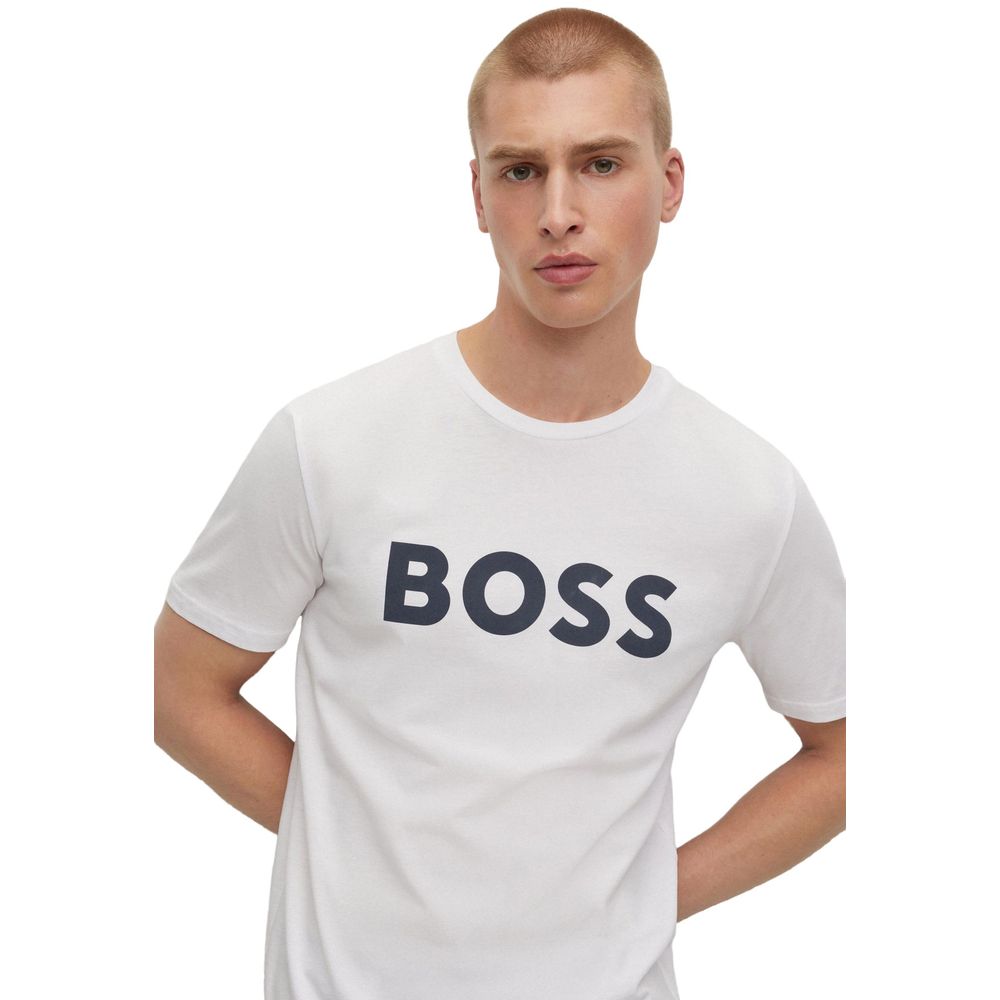 Hugo Boss White Cotton Men's T-Shirt