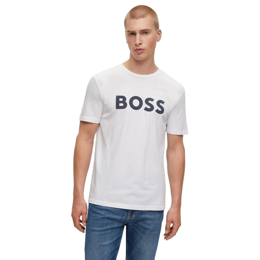 Hugo Boss White Cotton Men's T-Shirt