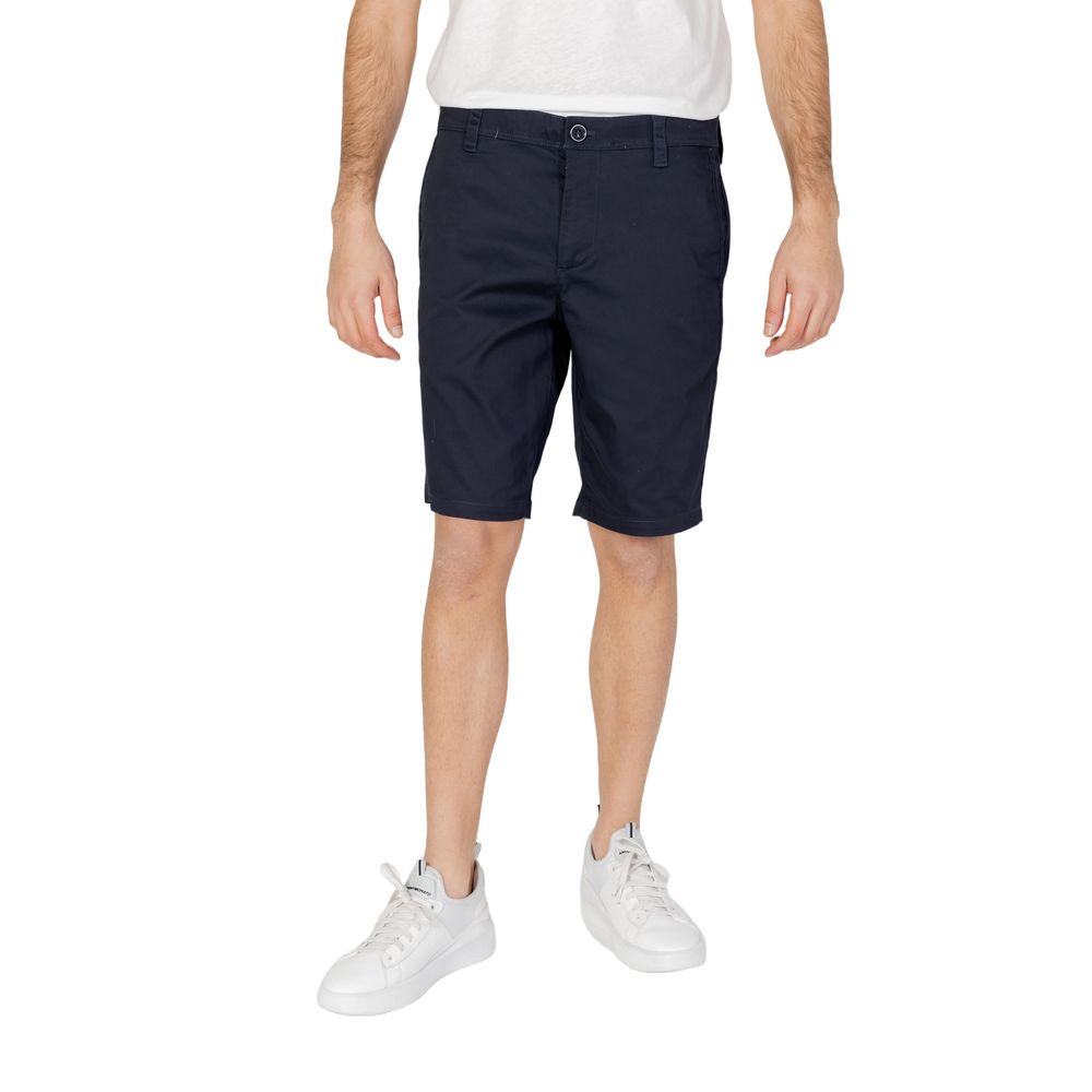 Armani Exchange Blue Cotton Bermuda Men's Shorts