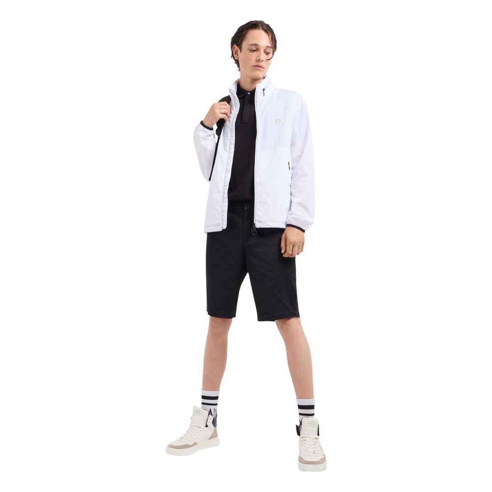 Armani Exchange Black Cotton Bermuda Men's Shorts