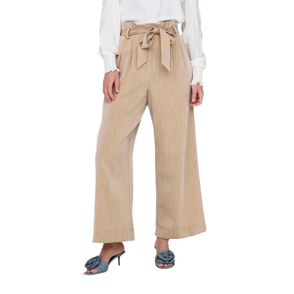 Only Beige Viscose Casual Women's Pants