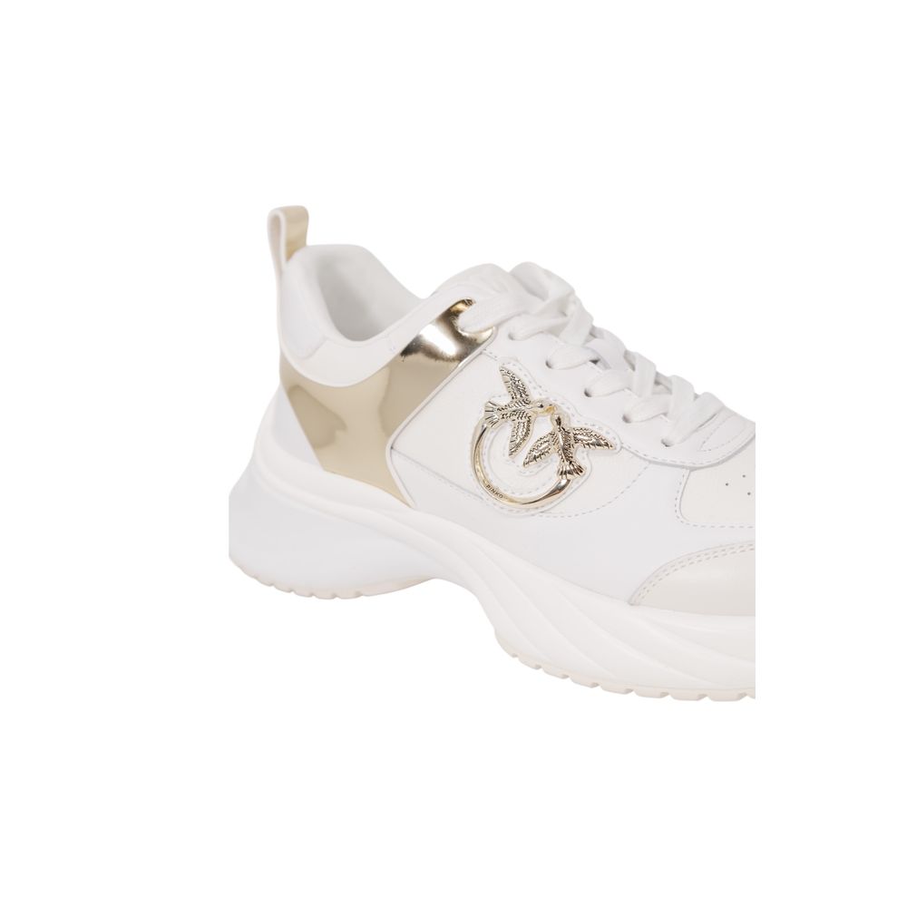 PINKO White Leather Women's Sneakers