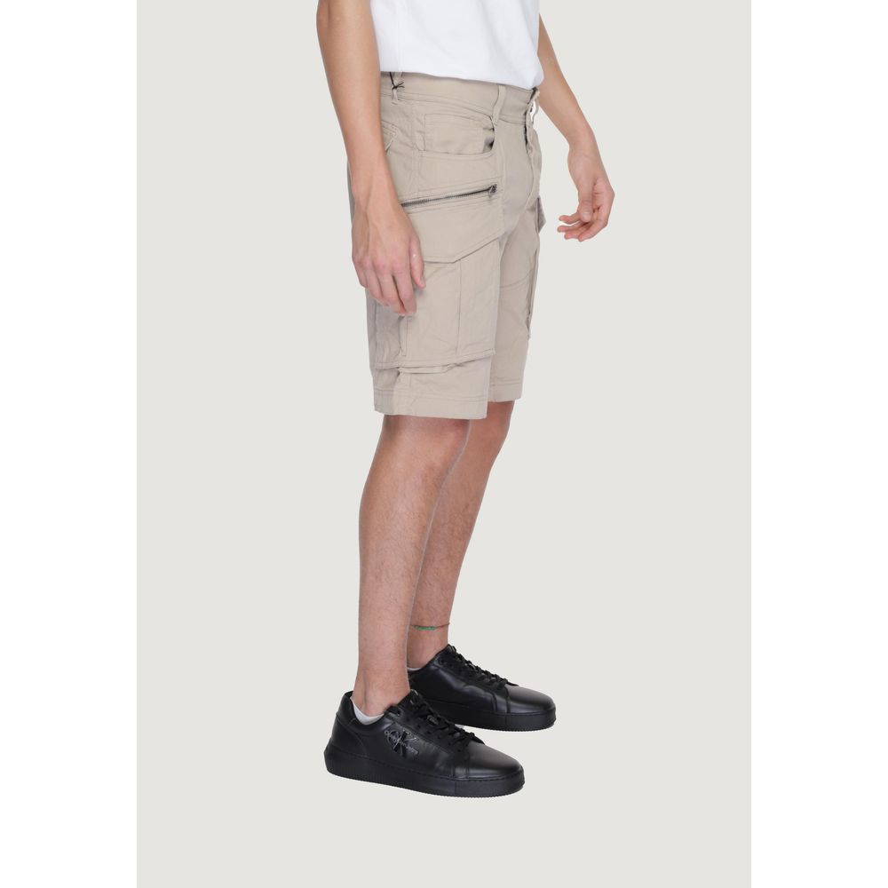 Replay Beige Cotton Bermuda Men's Shorts