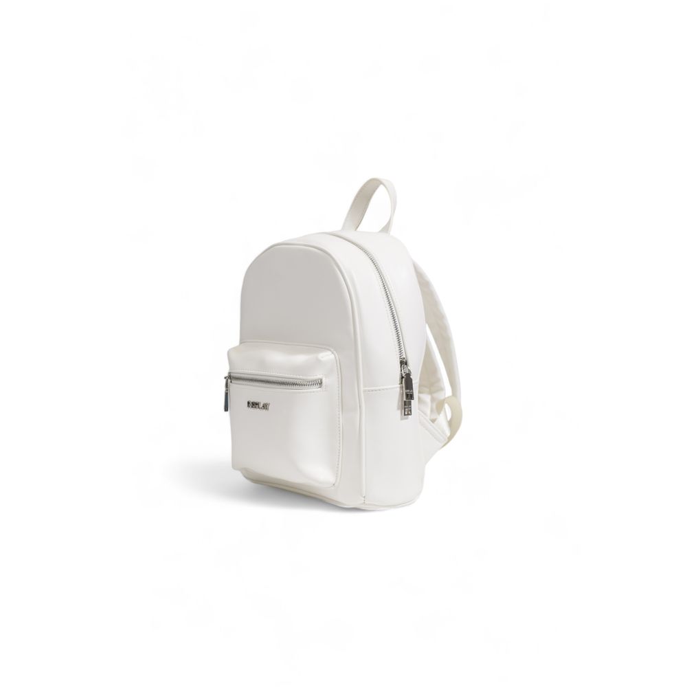 Replay White Polyethylene Women's Backpack