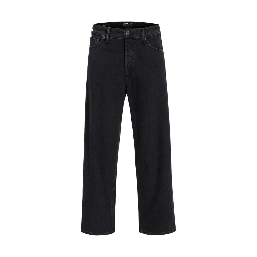 Jack Jones Black Cotton Relaxed Fit Men's Jeans