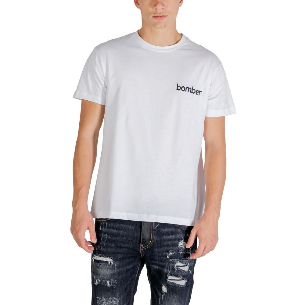 The Bomber White Cotton Men's Sportswear