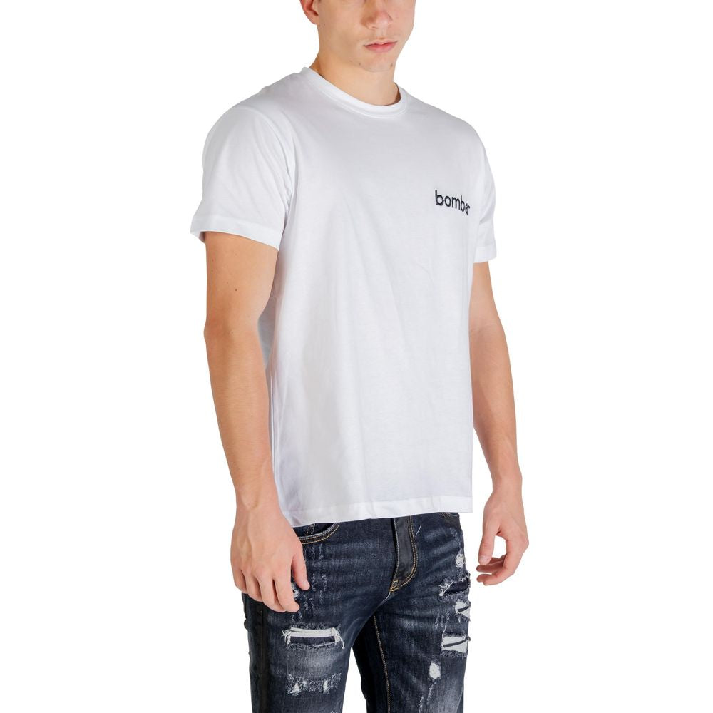 The Bomber White Cotton Men's Sportswear