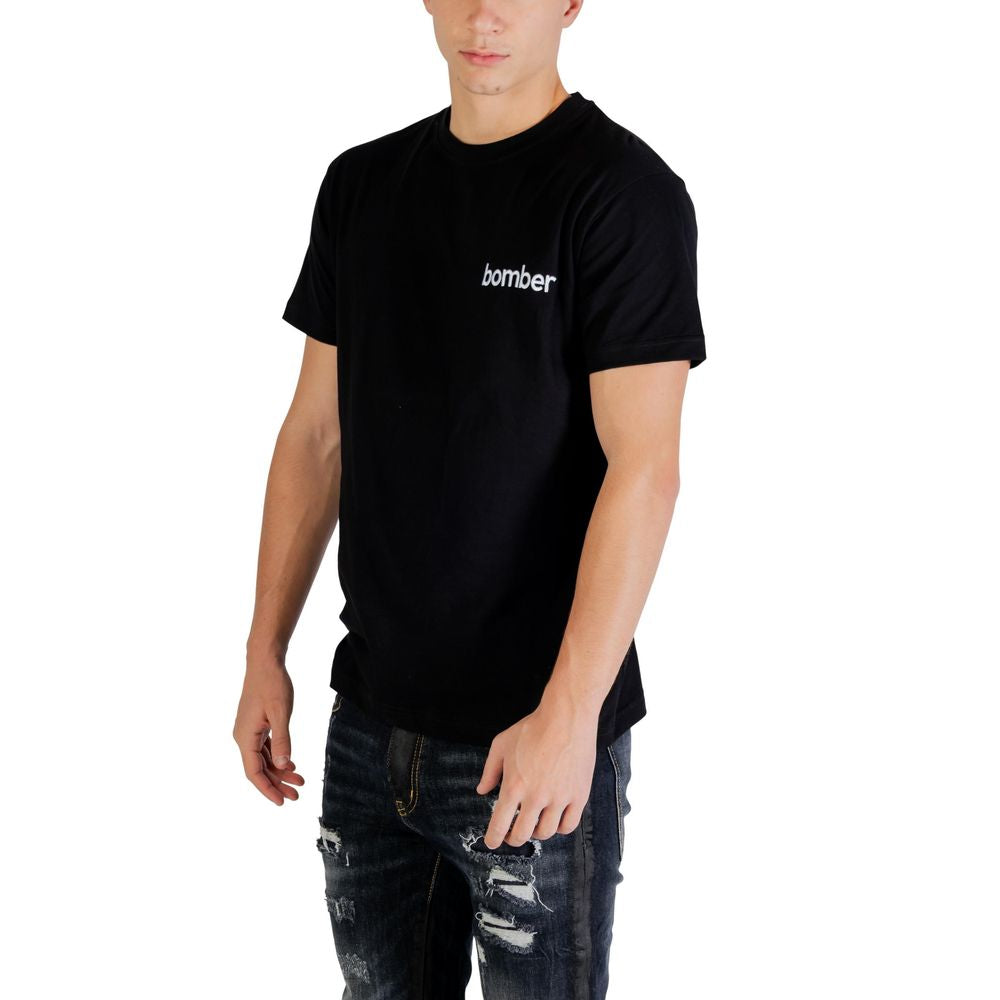 The Bomber Black Cotton Men's Sportswear
