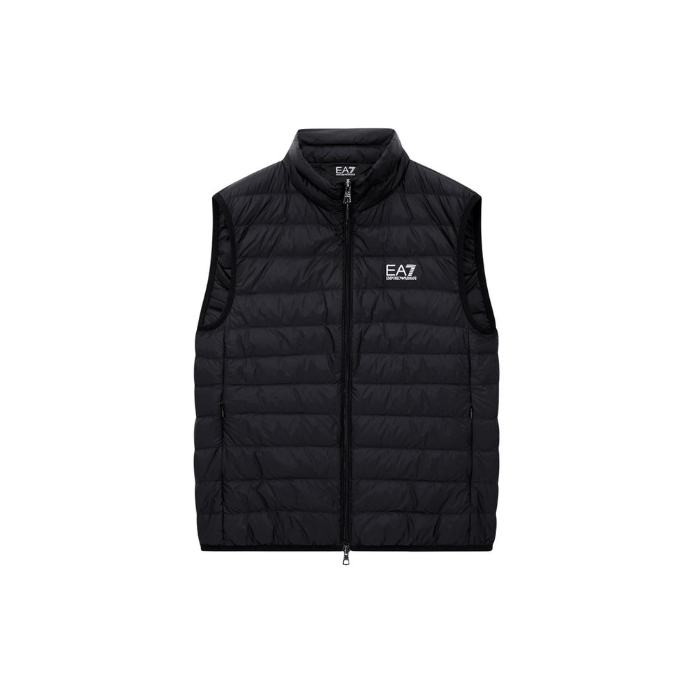 EA7 Emporio Armani Black Polyamide Sleeveless Men's Jacket