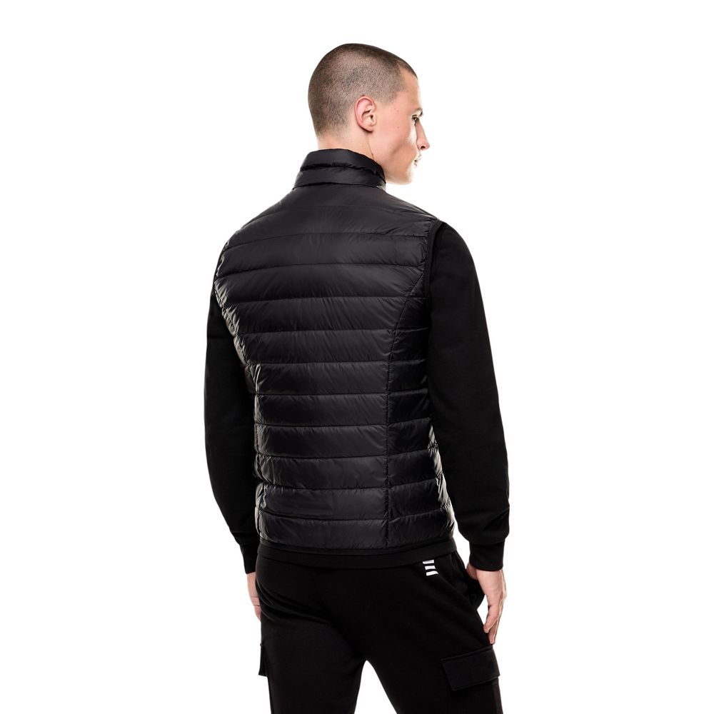 EA7 Emporio Armani Black Polyamide Sleeveless Men's Jacket