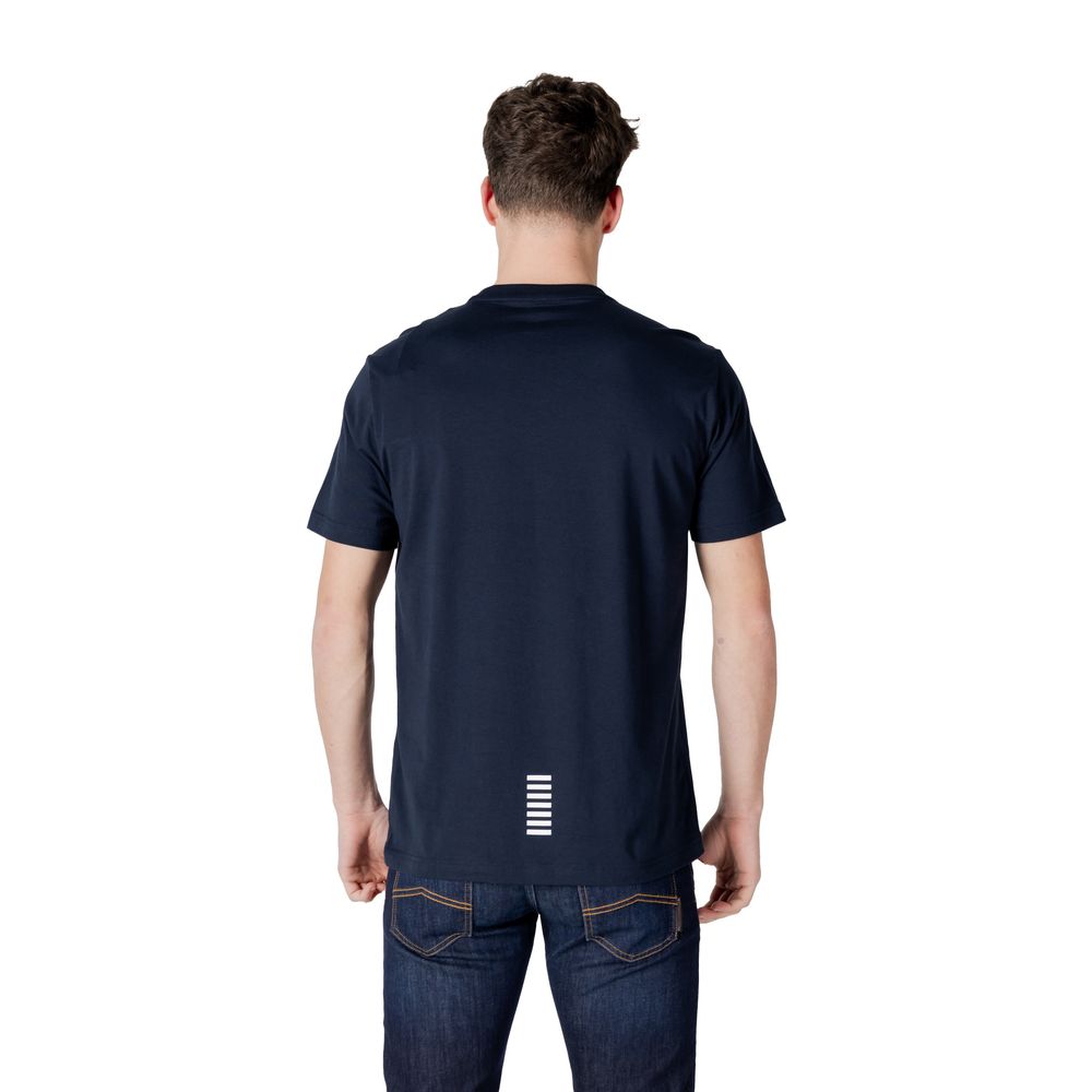 EA7 Emporio Armani Blue Cotton Men's Sportswear