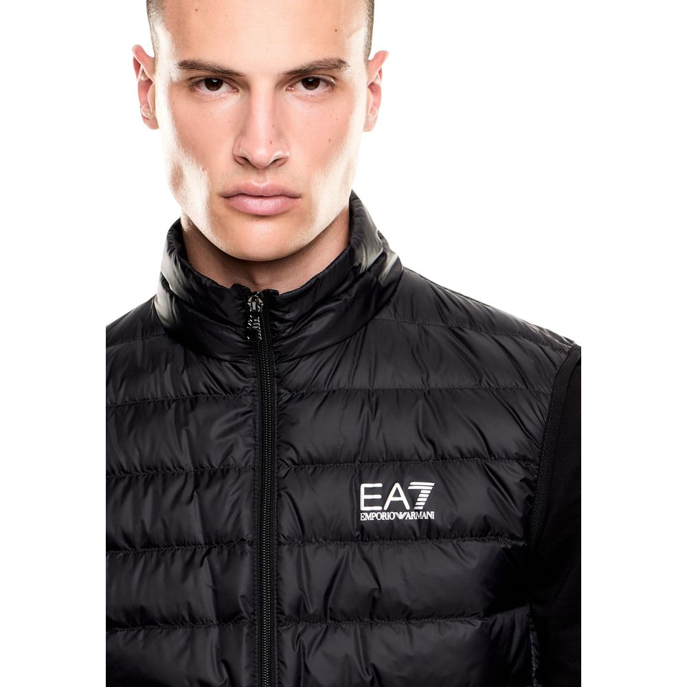 EA7 Emporio Armani Black Polyamide Sleeveless Men's Jacket