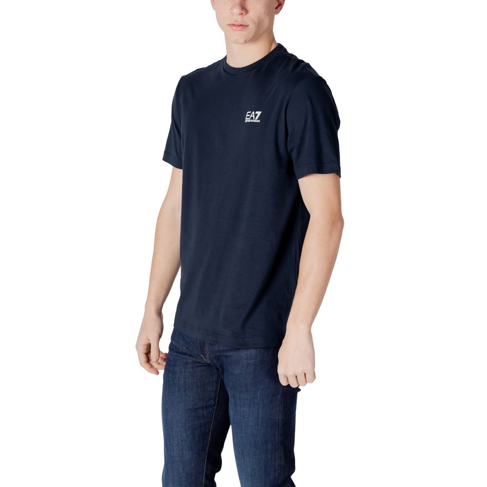 EA7 Emporio Armani Blue Cotton Men's Sportswear