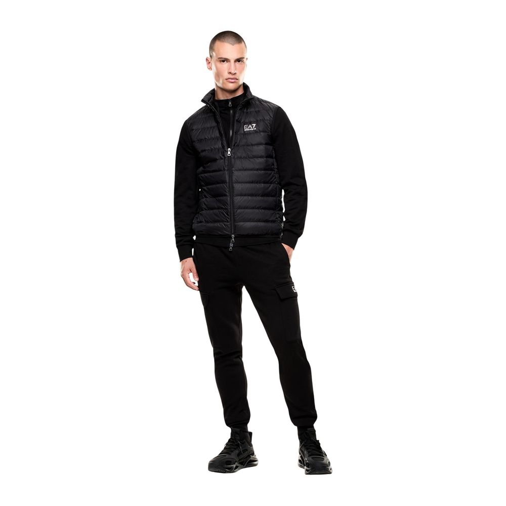 EA7 Emporio Armani Black Polyamide Sleeveless Men's Jacket