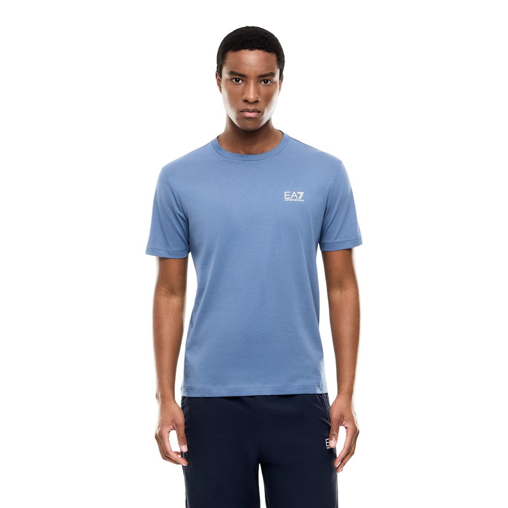 EA7 Emporio Armani Blue Cotton Men's Sportswear