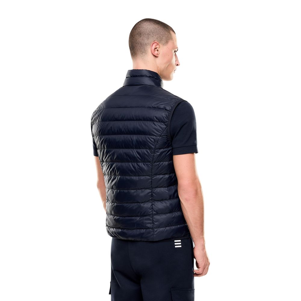 EA7 Emporio Armani Blue Polyamide Sleeveless Men's Jacket