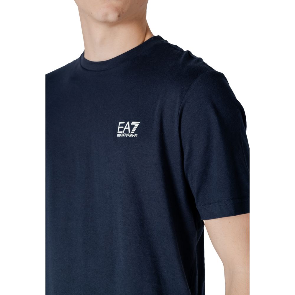 EA7 Emporio Armani Blue Cotton Men's Sportswear