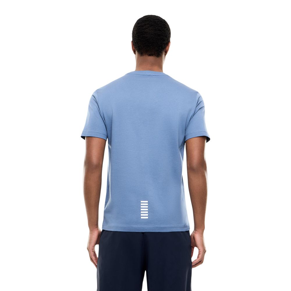 EA7 Emporio Armani Blue Cotton Men's Sportswear