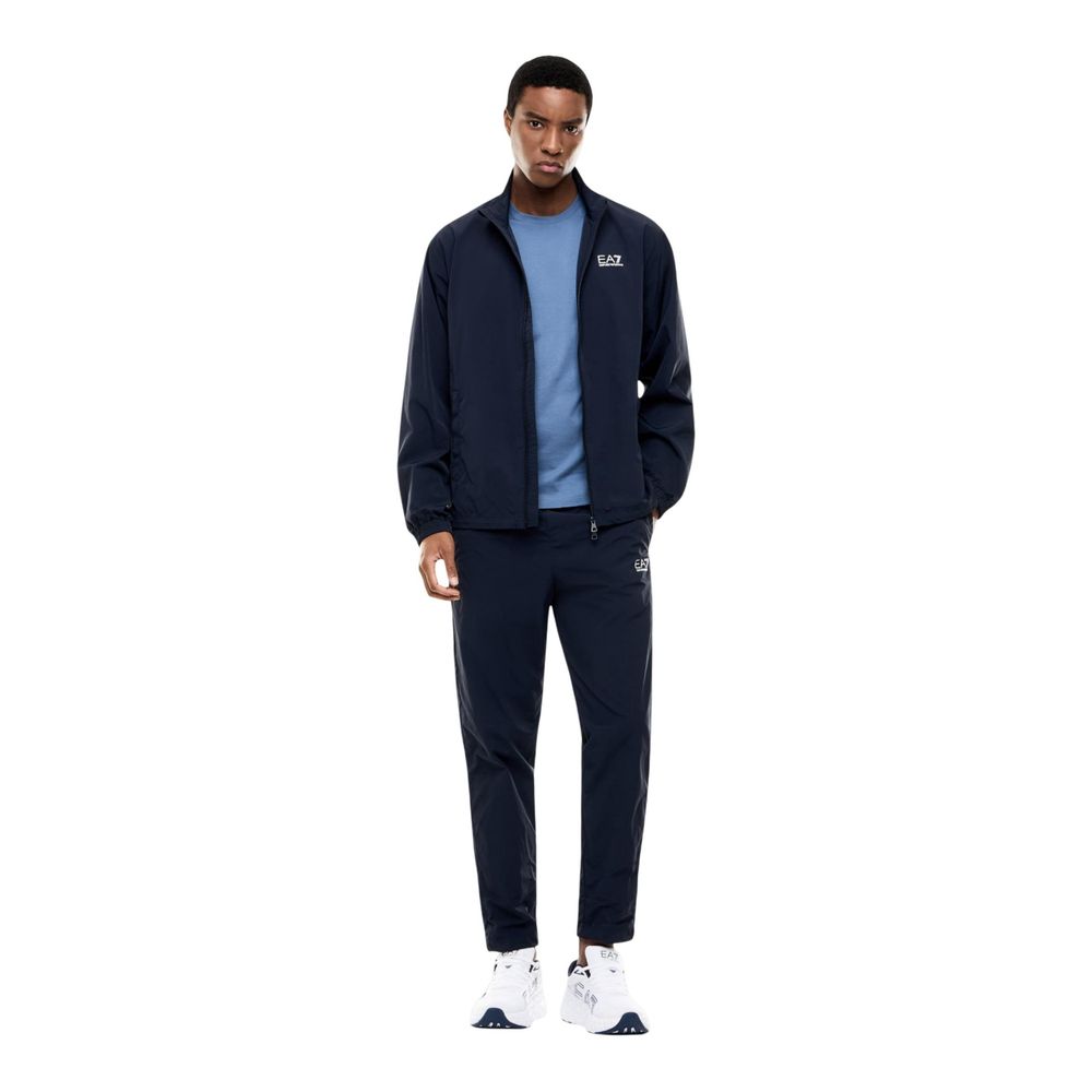 EA7 Emporio Armani Blue Cotton Men's Sportswear