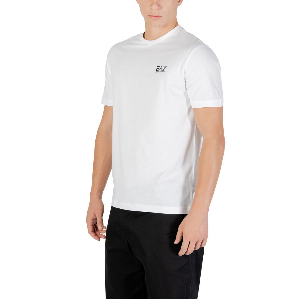 EA7 Emporio Armani White Cotton Men's T-Shirt