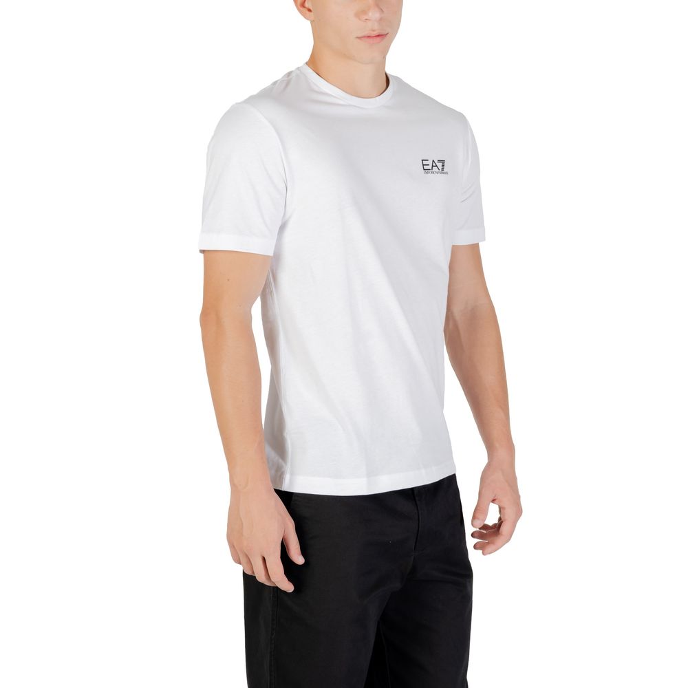 EA7 Emporio Armani White Cotton Men's T-Shirt